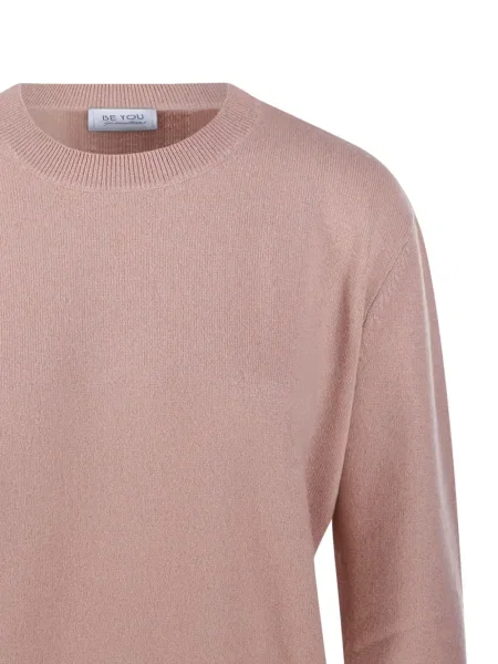 Pulover Beyou din cașmir roz