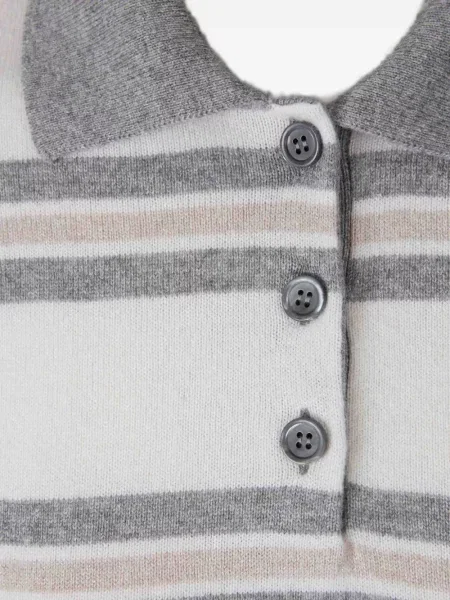 Gulerat tricou polo Peserico alb