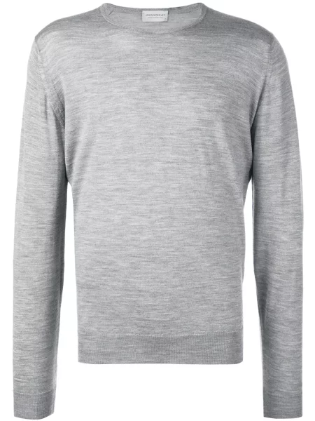 Pulover John Smedley cu decolteu în U gri