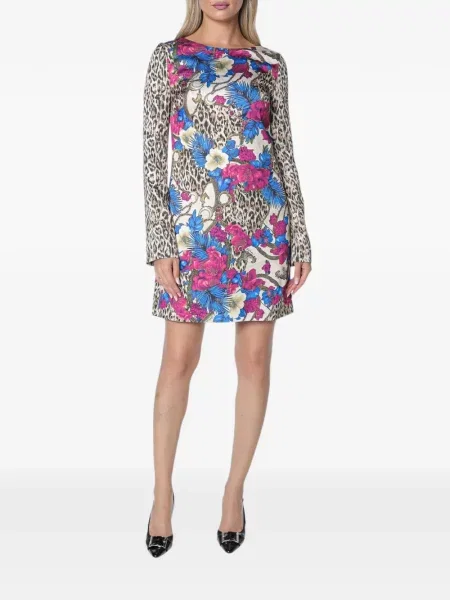 Rochie mini Just Cavalli cu model floral cu imagine