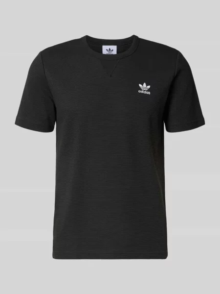 T-shirt o kroju regular fit z dodatkiem bawełny Adidas Originals czarna