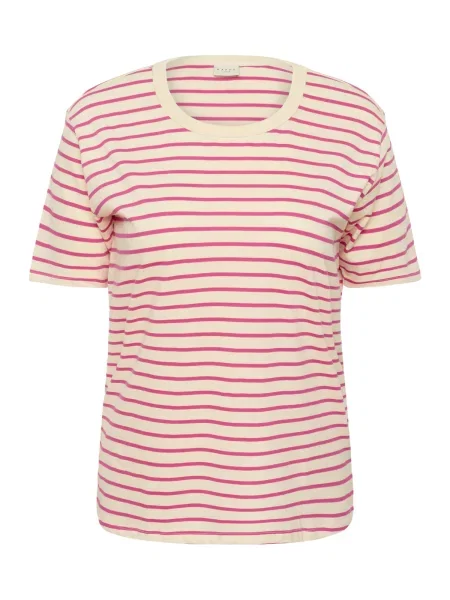KAFFE CURVE Tricou KCWinni roz / murdar alb