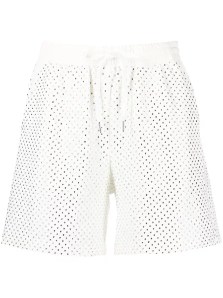 Stras pantaloni scurți P.a.r.o.s.h. alb