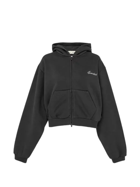 Подрязан суичър с качулка Fear Of God Essentials черно