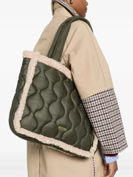 Matlasat geantă shopper Barbour verde