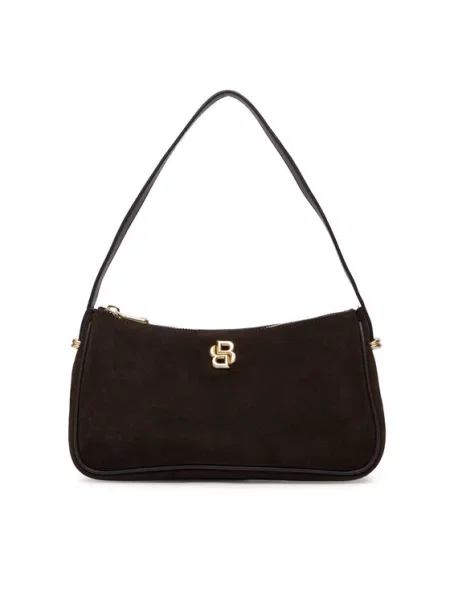 BOSS klasična torbica usnjena BOSS BEYOND S SH.B U rjava