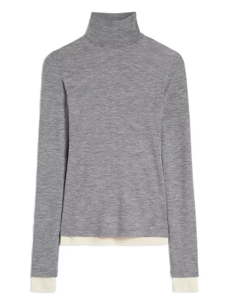 Tricou Jil Sander de lână gri