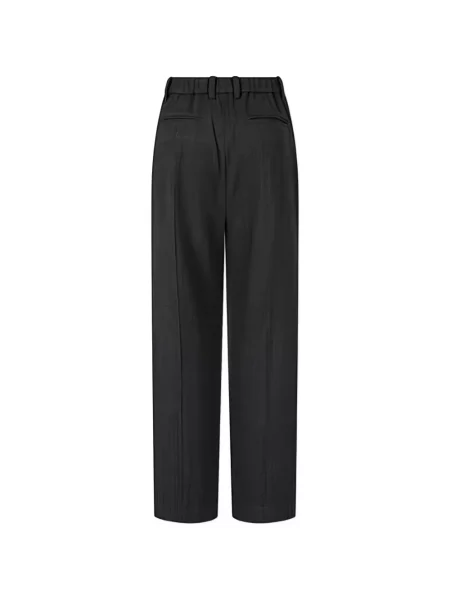 Pantaloni Tomboy cu model herringbone gri