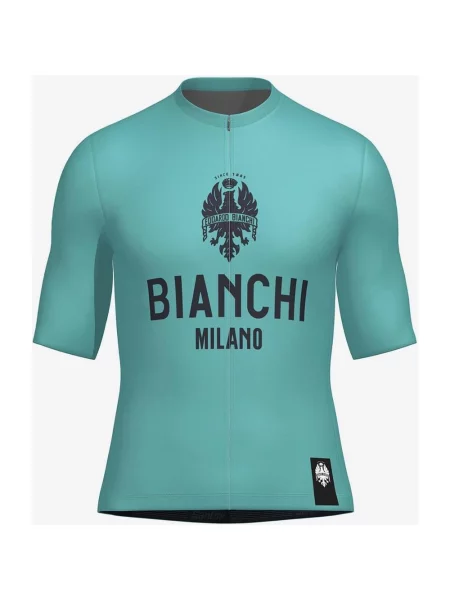 Koszulka rowerowa Santini Bianchi Milano Classic krótki rękaw błękitny S niebieska