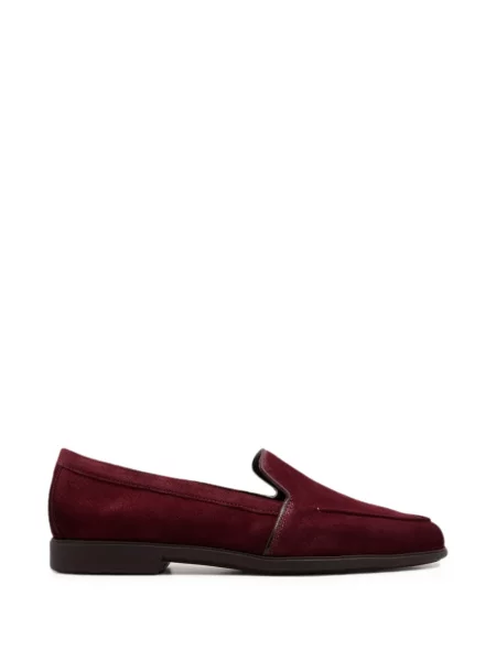 Chiloți Santoni din piele de căprioară slip-on roșu