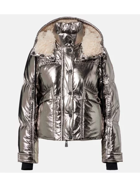 Jeździć na nartach kurtka narciarska Moncler Grenoble srebrna