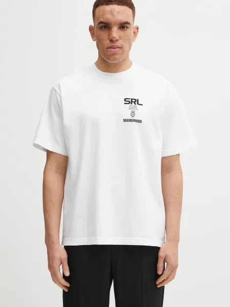 NEIGHBORHOOD tricou din SRL . TEE cu imprimeu alb