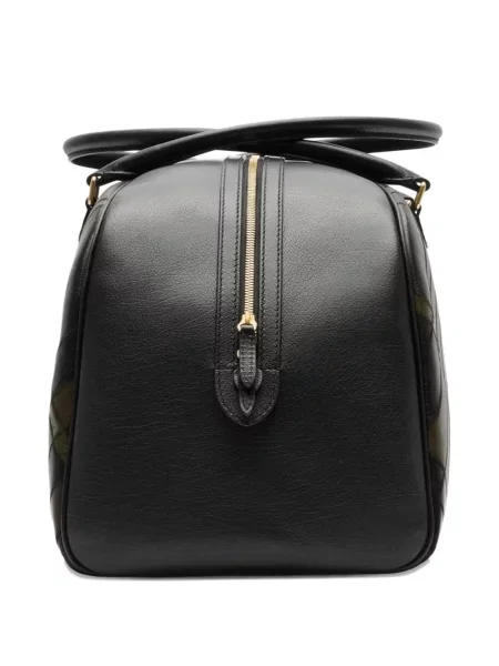 Valiză Burberry din piele în carouri negru