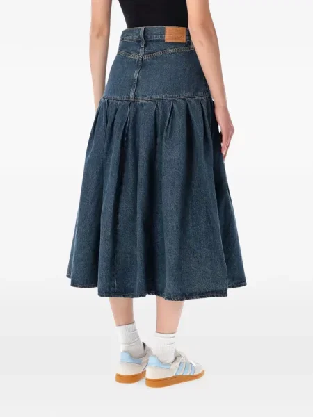 Levágott öves magas derekú szoknya Levi's® fekete