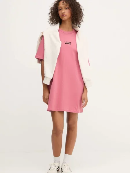 Vans sukienka mini oversize różowy