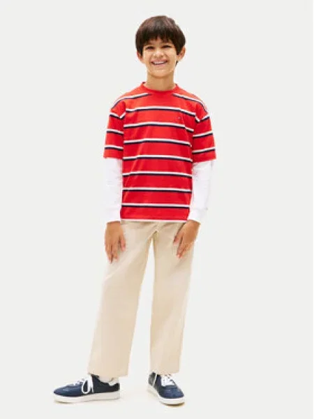 Dětské tričko Tommy Hilfiger červené