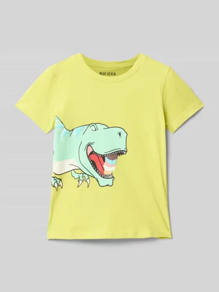 T-shirt z nadrukowanym motywem Blue Seven żółta