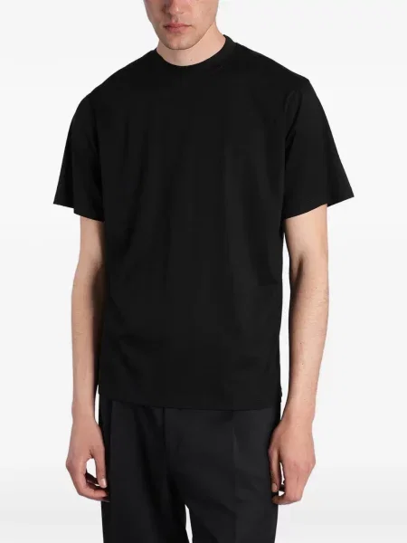 Tricou Salvatore Santoro cu decolteu rotund negru