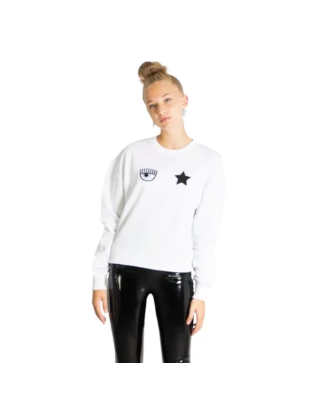 Bluza nierozpinana Chiara Ferragni Collection z logo biała
