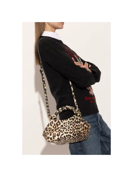 Torebka crossbody Ganni brązowa
