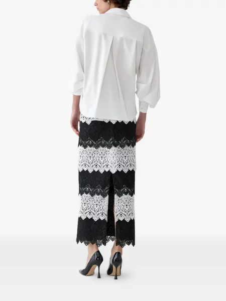 Fustă tip creion Carolina Herrera din dantelă negru