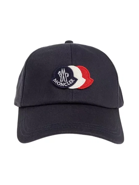 Czapka z daszkiem Moncler z logo niebieska