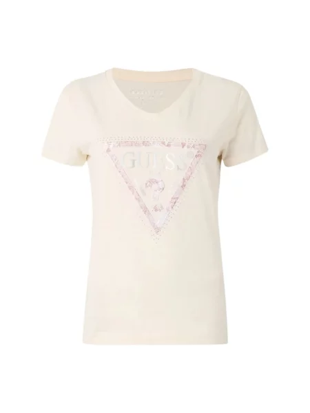 T-shirt z nadrukiem z logo model ‘PYTHON’ Guess biała
