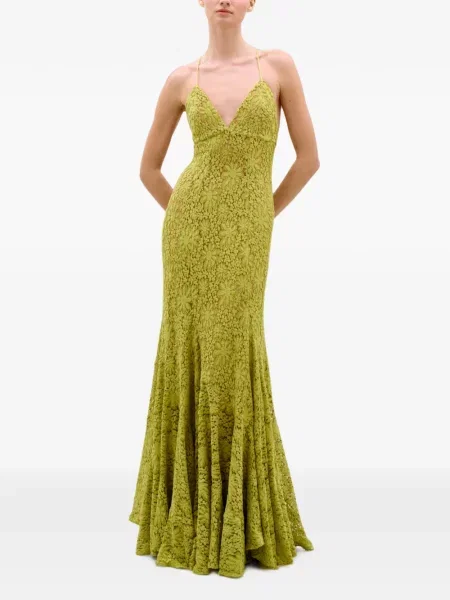Rochie maxi Silvia Tcherassi din dantelă verde