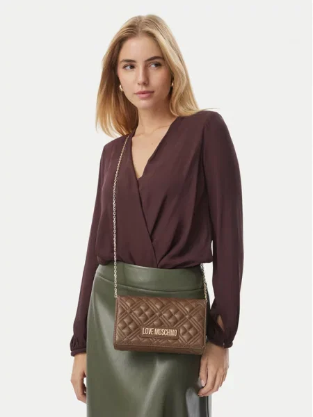 LOVE MOSCHINO Torbica Smeđa zelena