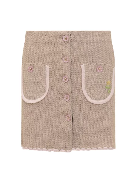Dzianinowa spódnica mini Cormio beżowa