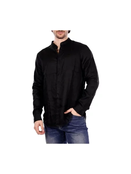 Koszula Armani Exchange klasyczna czarna
