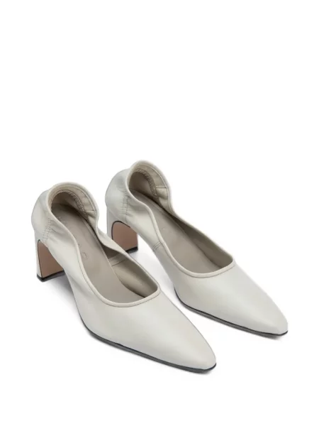 Pantofi cu toc By Far din piele alb