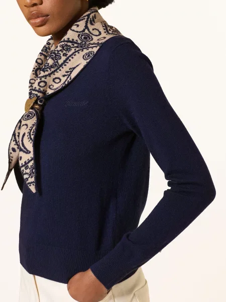 Claudie Pierlot Sweter Z Odpinanym Kołnierzem blau granatowy