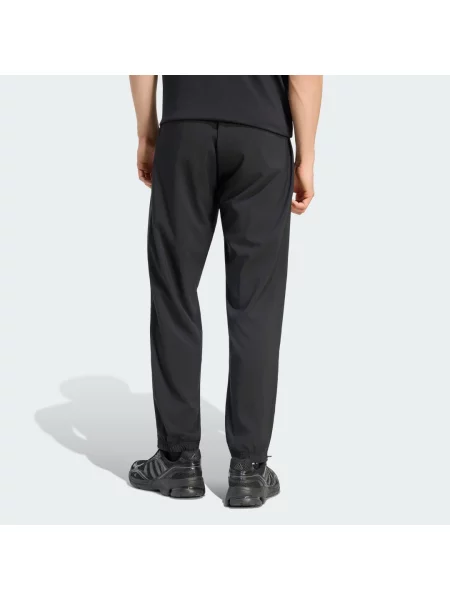 Tkané kalhoty se zúženými nohavicemi a manžetami Essentials Small Logo Stanford Lite bílé