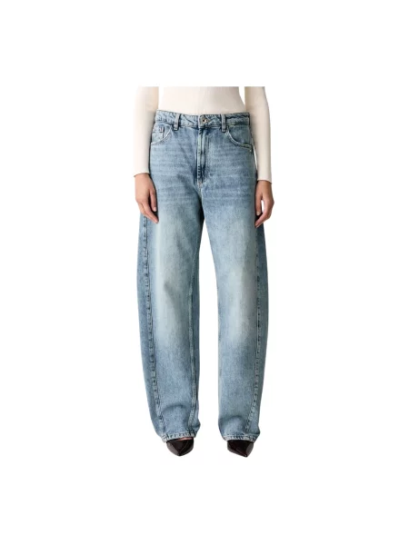 Patrizia Pepe jeansy relaxed fit niebieskie