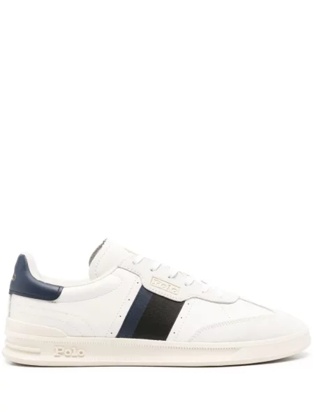Běžecké kožené žabky Polo Ralph Lauren zelené