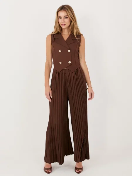 Pantaloni Italy Moda maro