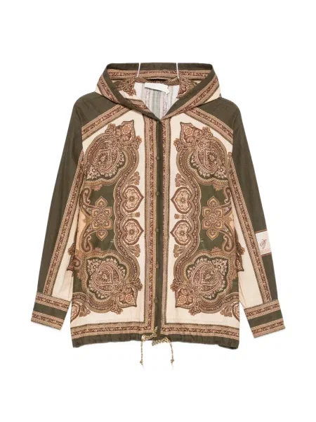 Bluză Zimmermann cu imagine cu model paisley verde