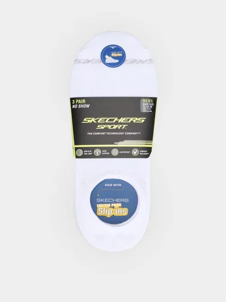 Skechers Набір шкарпеток Білий/сірий білі