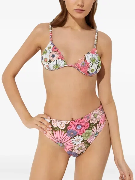 Bikini Agua Bendita cu broderie alb