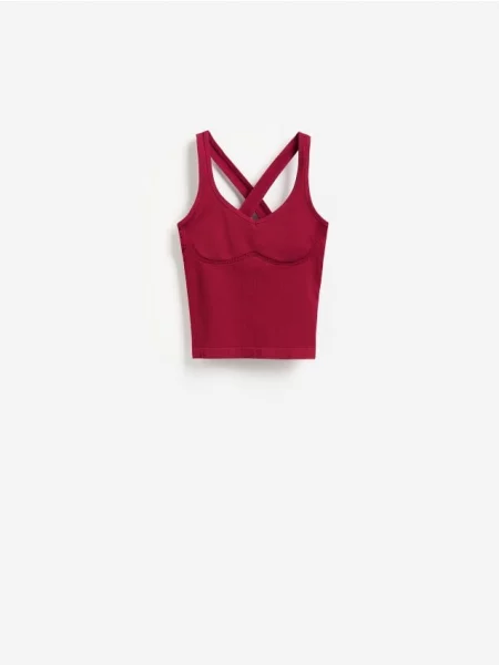 Reserved Top cu detaliu decorativ maro