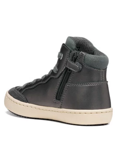 Geox Sneakersy J Kalispera Girl M Tmavo strieborná