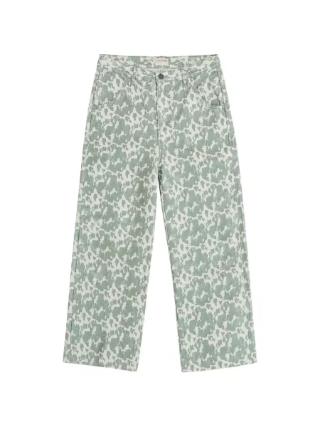 Pantaloni Favorite People cu imagine verde