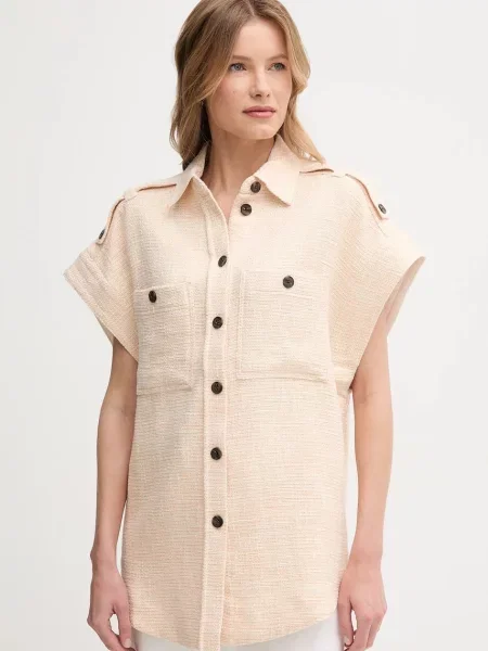 Mos Mosh cămașă cu guler clasic relaxed bej