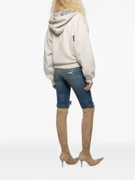 Hanorac cu glugă Acne Studios din fleece cu autograf