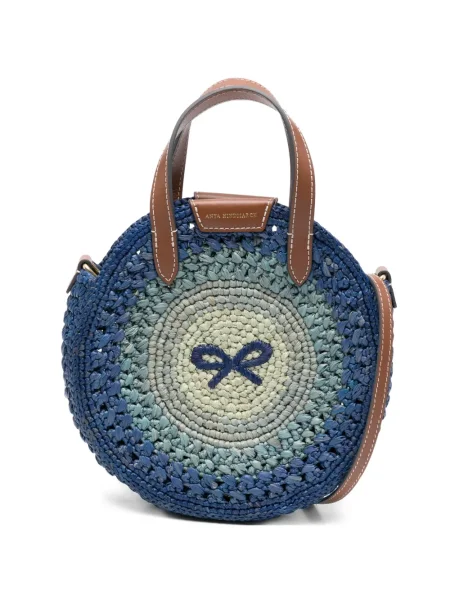 Mali torbica Anya Hindmarch s mašnom plava