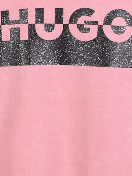 Дитяча Футболка HUGO Kids рожевий