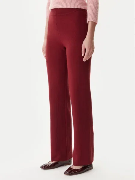 Vero Moda Pantaloni tricotați Gold Art Vișiniu auriu