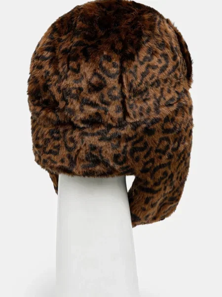 Шапка Kangol Leopard Trapper з товстого трикотажу коричневий