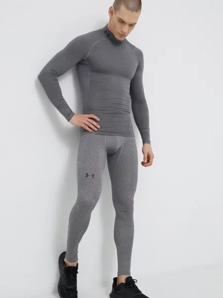Kompresija majica z dolgimi rokavi Under Armour siva